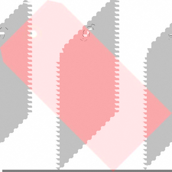 Blank Tag: 3-1/4'' High, Pink, Synthetic Paper